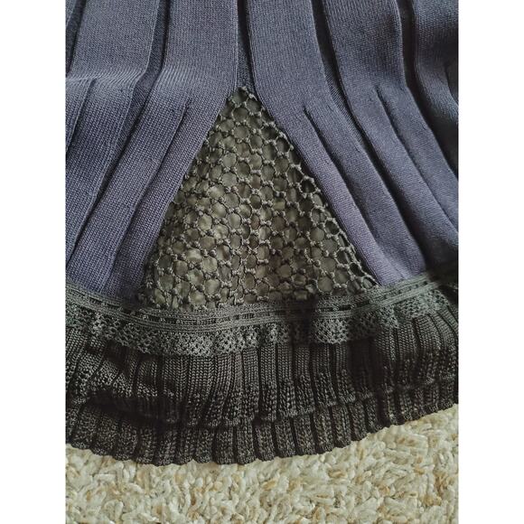 Jonathan Simkhai Blue Mock Neck Cutout  Accents Mini Dress M - Picture 12 of 14